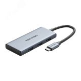 Хаб USB Type C 6 в 1, USB 3.1, HDMI 19, TF, SD, MS, CF, XD 1000699358 Vention