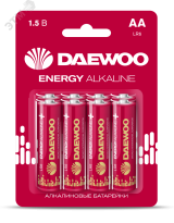 Элемент питания LR 6 (AA) DAEWOO Energy Alkaline блистер, 8 шт. 4895205031081 JazzWay