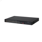 Коммутатор неуправляемый, PoE, 24x100 Мб/с RJ45, 2x1000 Мб/c, 2xSFP, 240 Вт 127517 Dahua