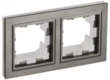 BRITE Рамка 2 поста IP44 РУ-2-БрШ-44 шампань BR-M22-44-K37 IEK