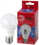 Лампа светодиодная LED A60-8W-865-E27 R (диод, груша, 8Вт, хол, E27) Б0048502 ЭРА