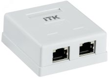 Розетка информационная настенная RJ45 кат. 6 FTP 2-порт CS2-1C06F-22 ITK