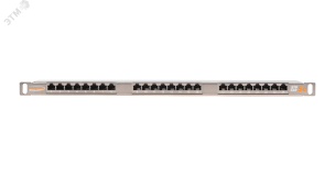 Панель 19'', 0,5U, 24 порта, Кат.5e, RJ45/8P8C, экран., металлик ЭКО14151 NIKOMAX