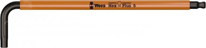 Ключ Г-образный 950 SPKL Multicolour с шаром 5 x 154 мм WE-022610 Wera