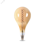Лампа светодиодная филаментная LED 8 Вт 620 лм 2400К AC185-265В E27 груша А160 теплая золотистая колба Black Filament 150802008 GAUSS