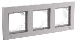 ATLASDESIGN AQUA рамка трехпостовая, IP44, АЛЮМИНИЙ ATN440303 Systeme Electric