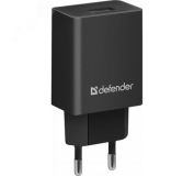 Зарядное устройство сетевое EPA-10 черный, 1xUSB, 5V/2.1А 83572 Defender