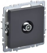BRITE Розетка TV проходная РТВ10-0-БрГ графит BR-A10-P-K53 IEK