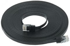 Патч-корд плоский категории 6 UTP 7м чёрный PC09-C06U-7M-FL ITK