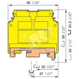 Клемма винтовая M35/16P Земля 35мм.кв 1SNA165111R1400 TE Connectivity (Entrelec,Tyco)