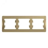 GLOSSA Рамка горизонтальная 3 поста титан GSL000403 Systeme Electric
