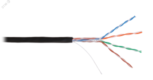 Витая пара СORDLINE U/UTP 4 пары 5e Сu одж.       24AWG(0,51мм) нр.LDPE чн.305м УТ-00000443 Cordline