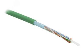 Кабель витая пара FUTP4-C5E-S24-IN-PVC-GN-305 (305 м) экран F/UTP 444622 Hyperline