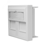 Вставка 45x45 для 2-х Keystone Jack со шторками для настенной розетки 10-0303 SUPRLAN