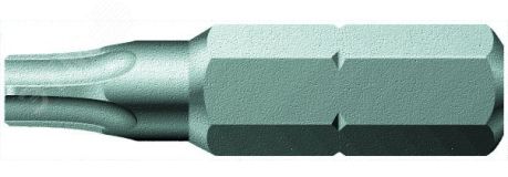 Бита 867/1 Z TORX BO с отверстием под штифт вязкая твердость хвостовик 1/4 C 6.3 TX 9 x 25 мм WE-066499 Wera