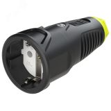 Розетка каб 16A/250V/2P+E/IP20 корпус черный, маркер желтый 00-00027012 PCE