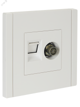 FORTE&PIANO Розетка двойная TV+RJ45 кат.5E FP236 белый IEK FP-AK20-1-K01 IEK