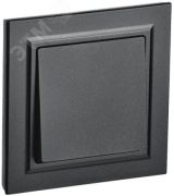BRITE Выключатель одноклавишный 10А в сборе ВСР10-1-0-БрЧ черный IEK BR-V10-0-10-K02-F IEK