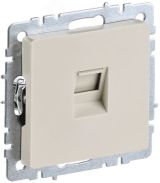 BRITE Розетка компьютерная RJ45 кат.6 РК11-БрКр бежевый IEK BR-K10-2-K10 IEK