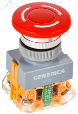 Кнопка D7-ZS Грибок d=22мм 1з+1р пов. с фикс. кр. GENERICA BBG50-11ZS-3-21-K04-G IEK