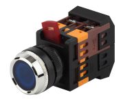 Кнопка ABLFS-22 синий d22мм неон/240В 1з+1р Б0045657 ЭРА