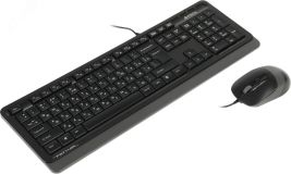 Комплект клавиатура + мышь Fstyler F1010, USB, Multimedia, черный/серый 1147539 A4Tech
