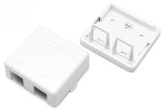 Корпус настенной розетки для установки 2-х вставок типа Keystone Jack 441129 Hyperline