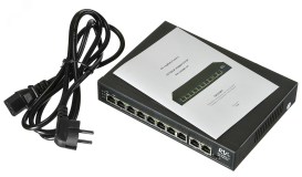 Коммутатор неуправляемый PoE 8 портов 10/100 Мб/с, 2хRJ45, 120 Вт 1NS08F-2T С0000038081 RVI