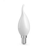 Лампа светодиодная филаментная LED 4.5 Вт 380 лм 2700К свеча на ветру теплый E14 AC 180-240В IP20 матовая колба Basic Gauss 1045115 GAUSS