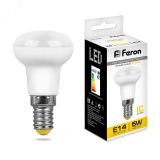 Лампа светодиодная LED зеркальная 5вт Е14 R39 теплый 25516 FERON