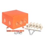 Коробка распаячная огнестойкая (126х126х74) 5 двойных кк/1,5-6мм/12 мв IP66 PROxima plc-kmrf-126-506-2 EKF