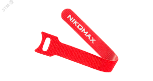 Стяжка-липучка с мягкой пряжкой, 310х16мм, синяя, 10шт. ЭКО43585 NIKOMAX