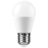 Лампа светодиодная LED 15вт Е27 белый матовый шар 55213 SAFFIT