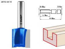 Фреза пазовая прямая 20x19мм, хвостовик 8мм 28753-20-19 ЗУБР