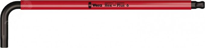 Ключ Г-образный 950 SPKL Multicolour с шаром 6 x 172 мм WE-022612 Wera