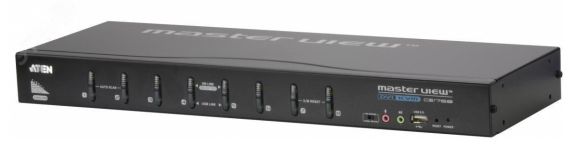 Переключатель KVM 8 портов, VGA, DVI-I, USB, 2048 x 1536 1000190574 Aten