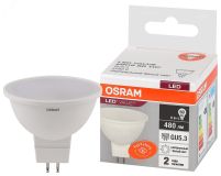 Лампа светодиодная LED 6 Вт GU5.3 4000К 480Лм спот 220 В (замена 50Вт) OSRAM 4058075582637 LEDVANCE