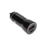 Автозарядка в прикуриватель АЗУ USB-A (QC 3.0)+USB-C (PD) 38Вт черная 18-1200 REXANT