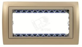 Рамка с суппортом на 8 узких модулей, S82C, шампань - шампань 82984-34 Simon