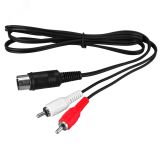 Шнур DIN 5 Pin - 2 RCA, длина 1,2 метра, 17-2512-4 REXANT