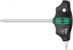 Отвёртка с Т-образной рукояткой 467 TORX HF с функцией фиксации крепежа TX 25 x 100 мм WE-023375 Wera