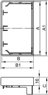 Заглушка для кабель-канала 120х60 торцевая LAN In-liner 00877 DKC