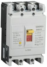Выключатель автоматический ВА66-33 3Р 160А 20кА GENERICA SAV20-3-0160-G IEK