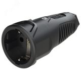 Розетка каб 16A/250V/2P+E/IP20 корпус черный, маркер черный 00-00027692 PCE