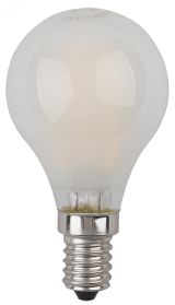Лампа светодиодная F-LED P45-9w-827-E14 frost (филамент, шар мат, 9Вт, тепл, E14) (10/100/3600) Б0047021 ЭРА