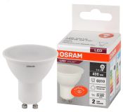 Лампа светодиодная LED 5 Вт GU10 4000К 400Лм спот 220 В (замена 35Вт) OSRAM 4058075581364 LEDVANCE