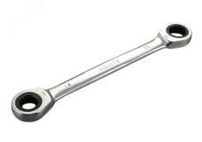 Ключ накидной двусторонний 16х18 трещоточный хромированный 118855 Hortz