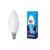 Лампа светодиодная LED-C37-7W/NW/E14/FR/NR Форма свеча, матовая.  Norma. (4000K). UL-00003795 Uniel