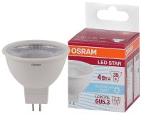 Лампа светодиодная LED 4Вт GU5.3 5000К 300лм 230V CL MR16 (замена 35Вт) OSRAM LS 4058075481138 LEDVANCE
