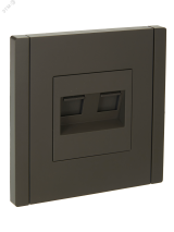 FORTE&PIANO Розетка двойная RJ11+RJ45 кат.5E FP335 серый IEK FP-KT20-O-1-K03 IEK